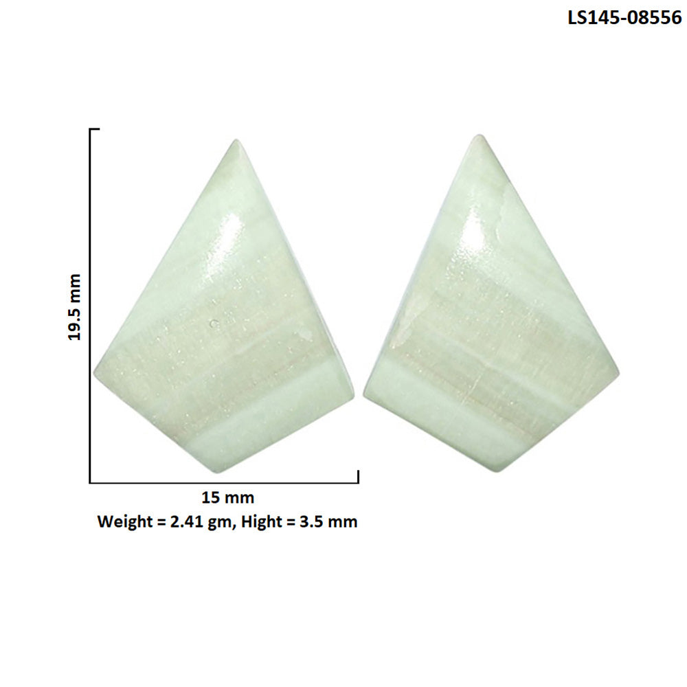 Saturn Chalcedony Pair 15x19.5x3.5 mm Fancy Shape Polished Gemstone LS145-08556