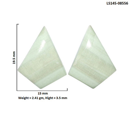 Saturn Chalcedony Pair 15x19.5x3.5 mm Fancy Shape Polished Gemstone LS145-08556