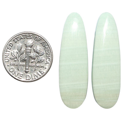 Saturn Chalcedony Pair 10.3x33.6x3.5 mm Fancy Shape Polished Gemstone LS145-08557