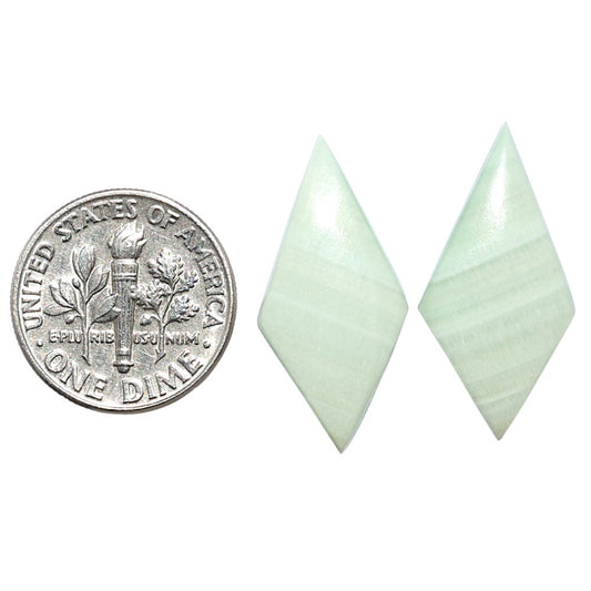 Saturn Chalcedony Pair 12.2x25x3.5 mm Fancy Shape Polished Gemstone LS145-08558