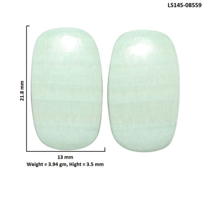 Saturn Chalcedony Pair 13x21.8x3.5 mm Cushion Shape Polished Gemstone LS145-08559