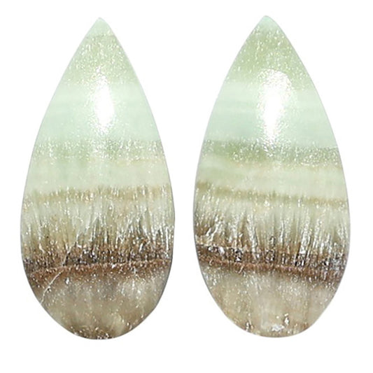 Saturn Chalcedony Pair 10x20.2x3 mm Pear Shape Polished Gemstone LS145-08560