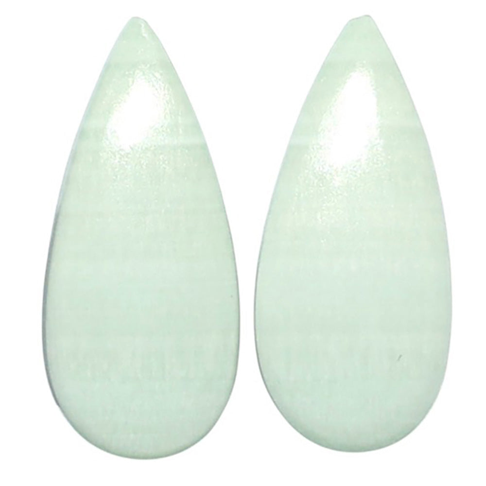 Saturn Chalcedony Pair 9.6x21.5x3 mm Pear Shape Polished Gemstone LS145-08561