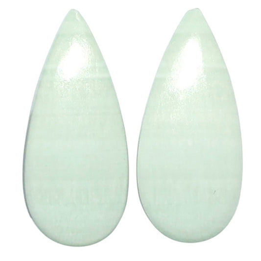 Saturn Chalcedony Pair 9.6x21.5x3 mm Pear Shape Polished Gemstone LS145-08561