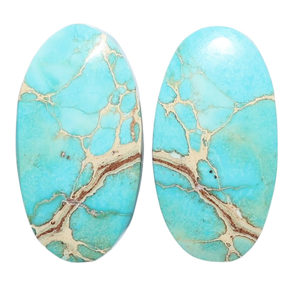 Sea Sediment Jasper Pair 12.2x22.9x4.3 mm Oval Shape Polished Gemstone LS146-07678