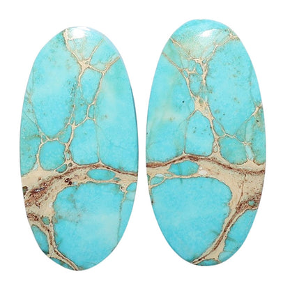 Sea Sediment Jasper Pair 13.6x27.7x4.5 mm Oval Shape Polished Gemstone LS146-07689