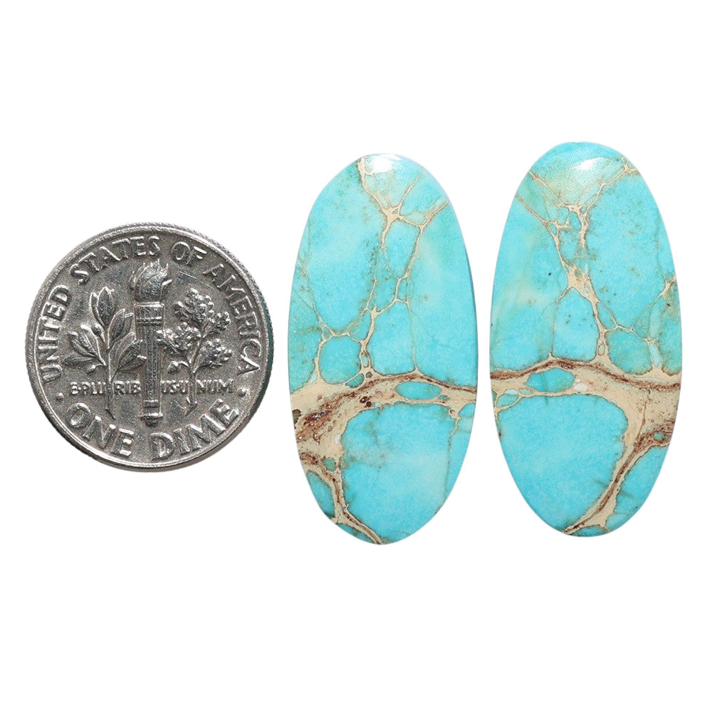Sea Sediment Jasper Pair 13.6x27.7x4.5 mm Oval Shape Polished Gemstone LS146-07689
