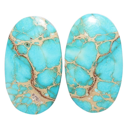 Sea Sediment Jasper Pair 14x23.7x4.5 mm Oval Shape Polished Gemstone LS146-07691