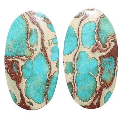 Sea Sediment Jasper Pair 13.9x25.1x4.5 mm Oval Shape Polished Gemstone LS146-07692