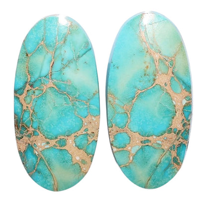Sea Sediment Jasper Pair 12.8x25.85x4.5 mm Oval Shape Polished Gemstone LS146-07693