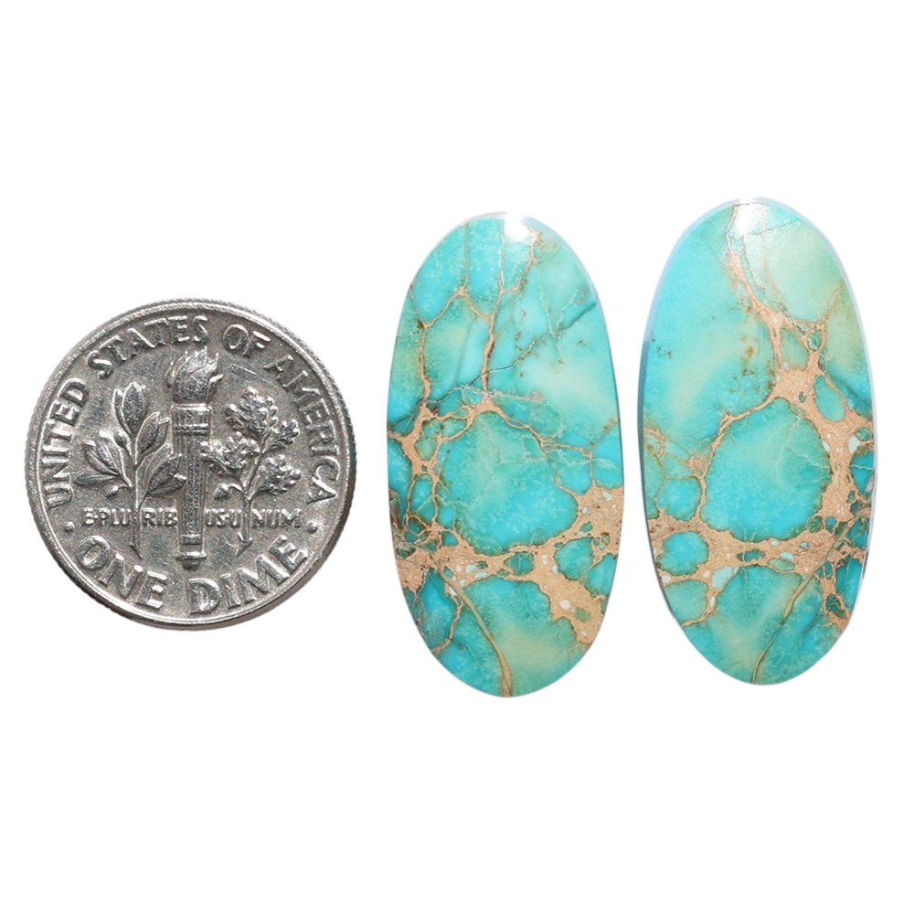 Sea Sediment Jasper Pair 12.8x25.85x4.5 mm Oval Shape Polished Gemstone LS146-07693