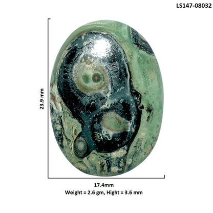 Star Galaxy Jasper 17.4x23.9x3.6 mm Oval Shape Polished Gemstone LS147-08032