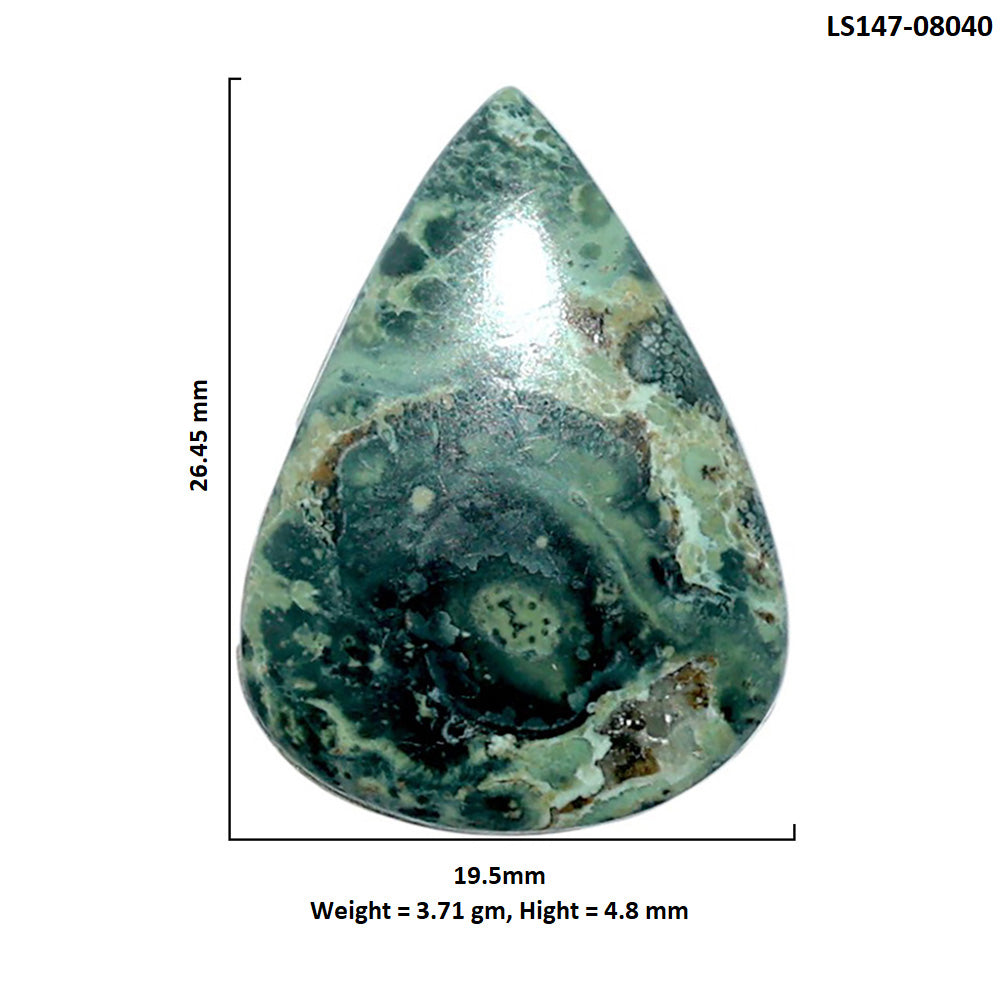 Star Galaxy Jasper 19.5x26.45x4.8 mm Pear Shape Polished Gemstone LS147-08040
