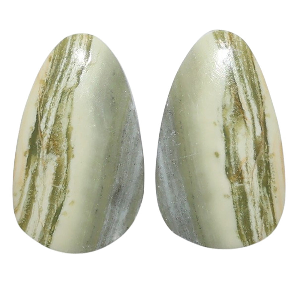 Serpentine Pair 13x21.6x4 mm Fancy Shape Polished Gemstone LS148-07770