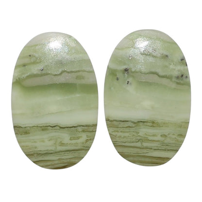 Serpentine Pair 13.5x21.1x3 mm Oval Shape Polished Gemstone LS148-07772