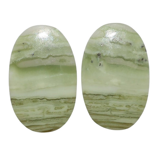 Serpentine Pair 13.5x21.1x3 mm Oval Shape Polished Gemstone LS148-07772