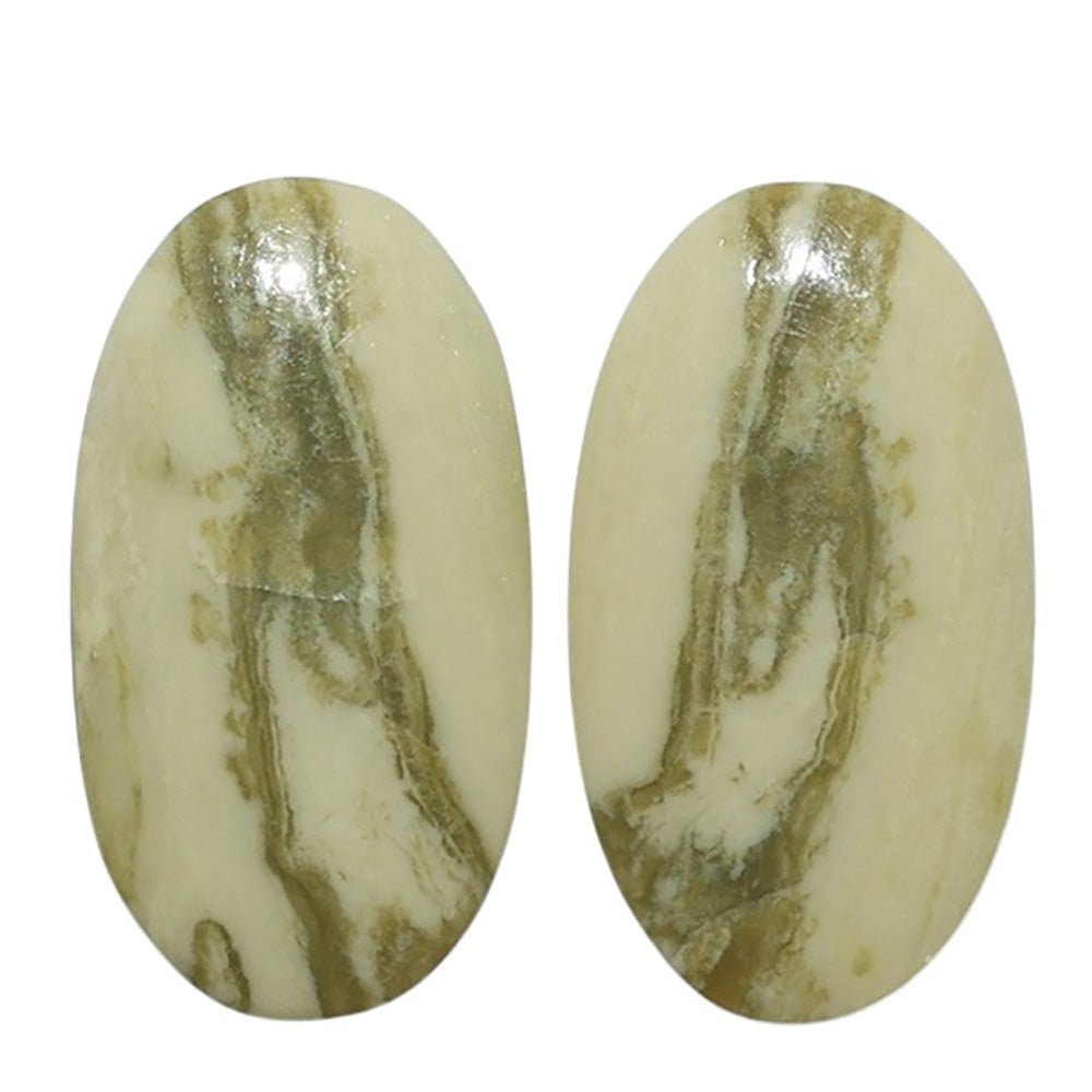 Serpentine Pair 12.4x22.5x3.5 mm Oval Shape Polished Gemstone LS148-07774