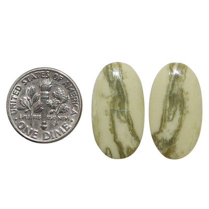 Serpentine Pair 12.4x22.5x3.5 mm Oval Shape Polished Gemstone LS148-07774