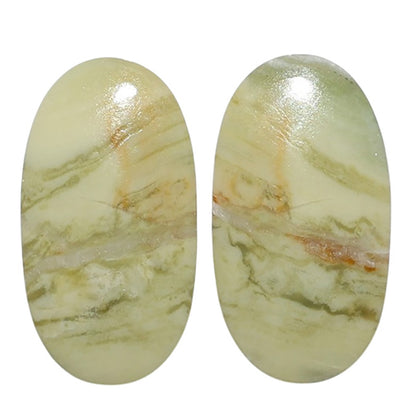 Serpentine Pair 12.9x23.6x3 mm Oval Shape Polished Gemstone LS148-07775