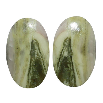 Serpentine Pair 13.7x22.2x3.5 mm Oval Shape Polished Gemstone LS148-07777