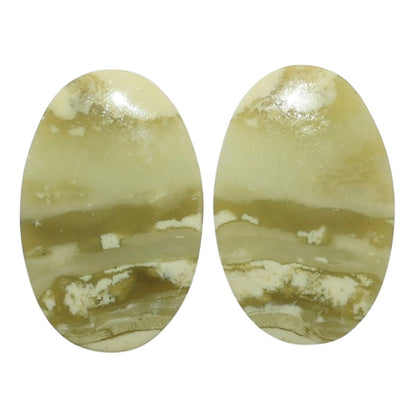 Serpentine Pair 15.1x23.2x3 mm Oval Shape Polished Gemstone LS148-07781
