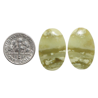 Serpentine Pair 15.1x23.2x3 mm Oval Shape Polished Gemstone LS148-07781