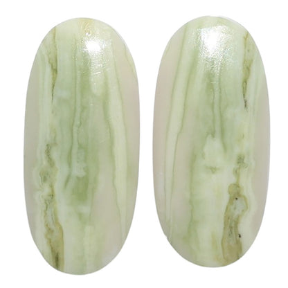 Serpentine Pair 11.7x25.3x3.5 mm Oval Shape Polished Gemstone LS148-07785