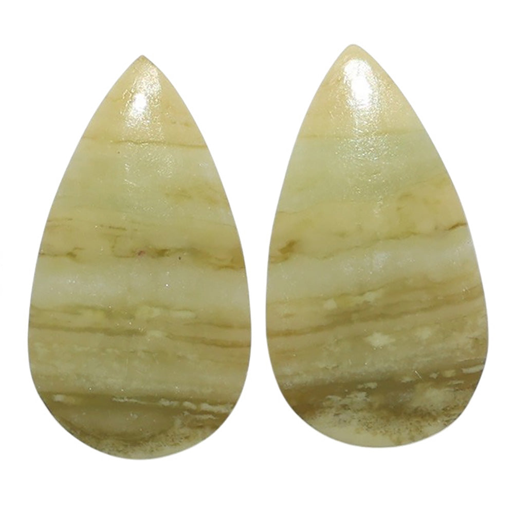 Serpentine Pair 13.9x25.2x3 mm Pear Shape Polished Gemstone LS148-07794