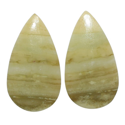 Serpentine Pair 13.9x25.2x3 mm Pear Shape Polished Gemstone LS148-07794