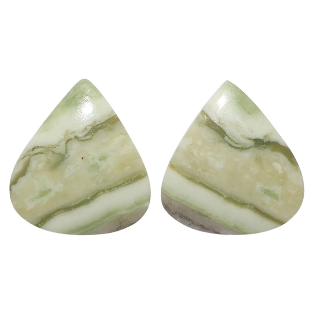 Serpentine Pair 19.6x21.4x3.3 mm Heart Shape Polished Gemstone LS148-07795