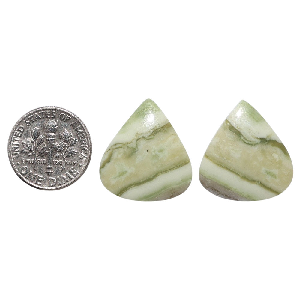 Serpentine Pair 19.6x21.4x3.3 mm Heart Shape Polished Gemstone LS148-07795