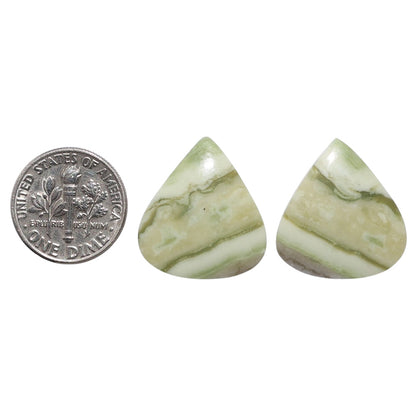 Serpentine Pair 19.6x21.4x3.3 mm Heart Shape Polished Gemstone LS148-07795
