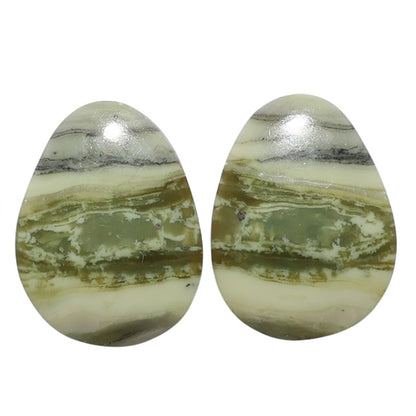 Serpentine Pair 16.7x22x3 mm Fancy Shape Polished Gemstone LS148-07796