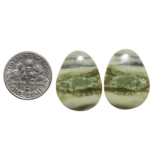 Serpentine Pair 16.7x22x3 mm Fancy Shape Polished Gemstone LS148-07796