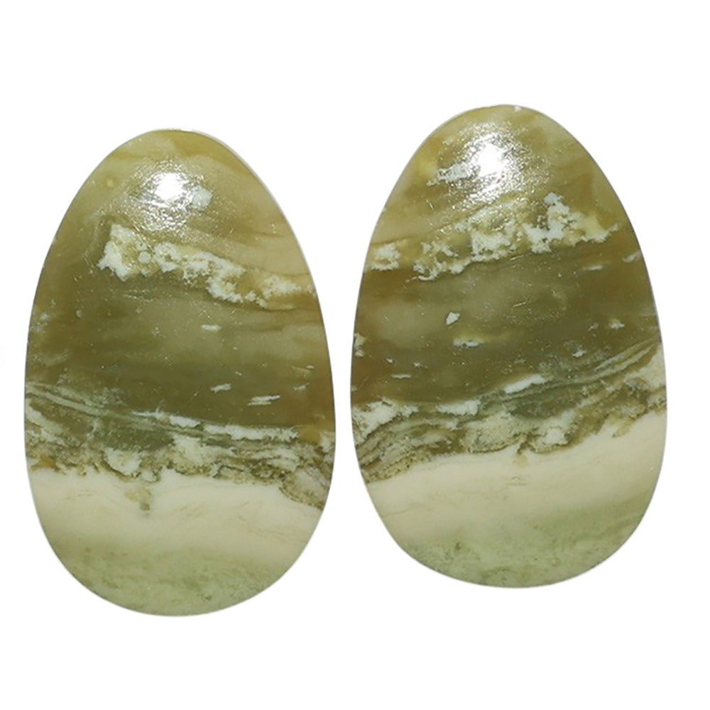 Serpentine Pair 15.3x23.6x3.5 mm Fancy Shape Polished Gemstone LS148-07801