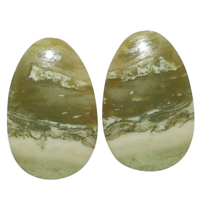 Serpentine Pair 15.3x23.6x3.5 mm Fancy Shape Polished Gemstone LS148-07801