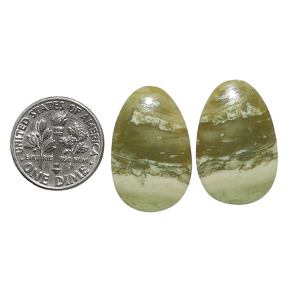 Serpentine Pair 15.3x23.6x3.5 mm Fancy Shape Polished Gemstone LS148-07801