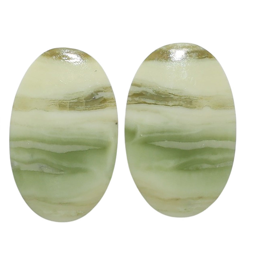 Serpentine Pair 15.9x23.1x2.8 mm Oval Shape Polished Gemstone LS148-07802