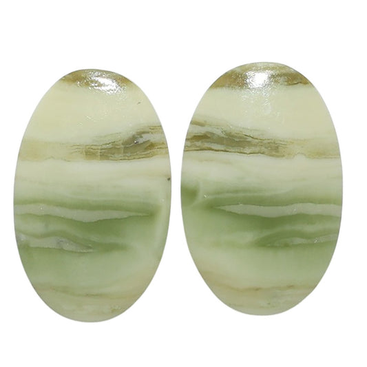 Serpentine Pair 15.9x23.1x2.8 mm Oval Shape Polished Gemstone LS148-07802