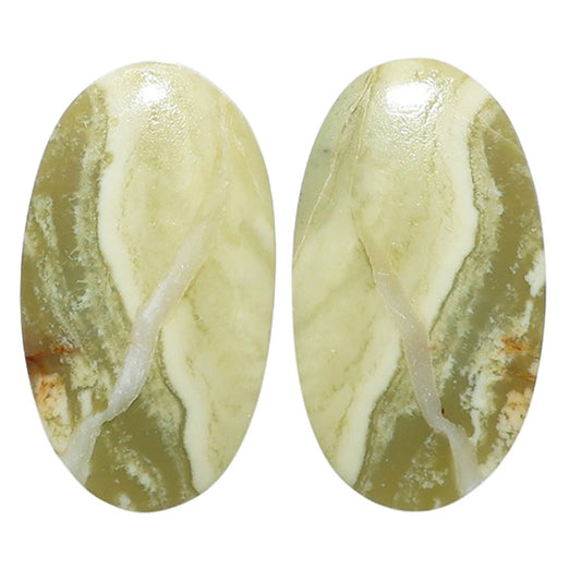 Serpentine Pair 13.8x24.3x3.5 mm Oval Shape Polished Gemstone LS148-07803