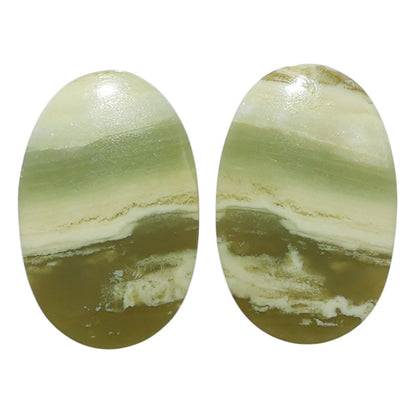 Serpentine Pair 15.1x23.4x3.3 mm Oval Shape Polished Gemstone LS148-07804