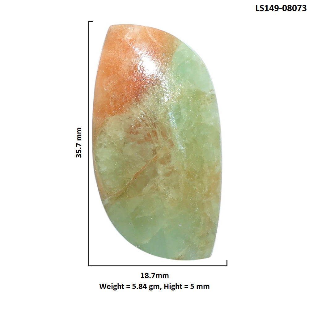 Golden Seraphinite 18.7x35.7x5 mm Fancy Shape Polished Gemstone LS149-08073
