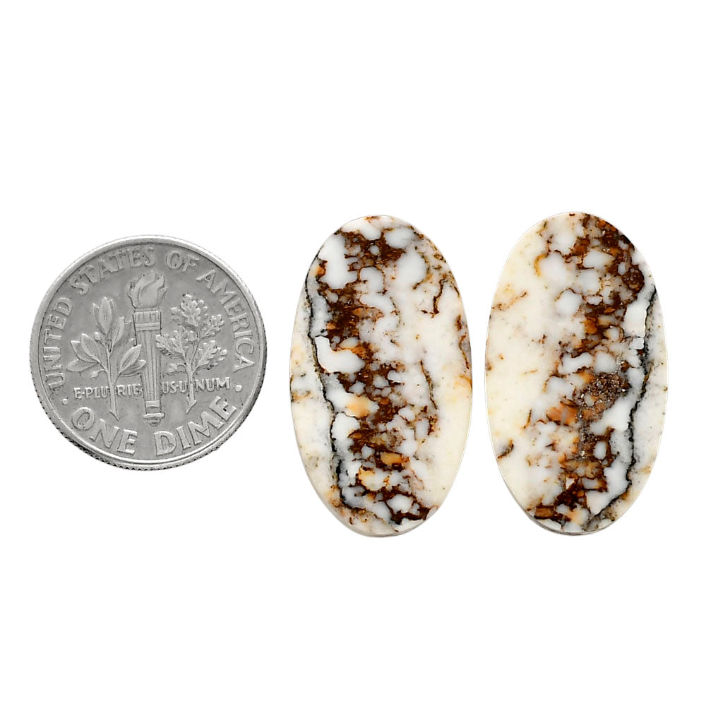 Wild Horse Jasper Pair 13.8x24.2x4.5 mm Oval Shape Polished Gemstone LS15-04721