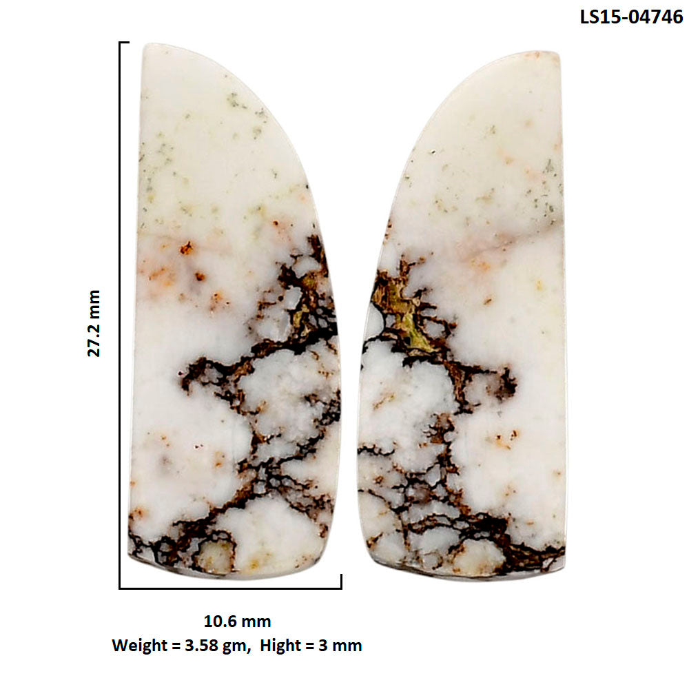 Wild Horse Jasper Pair 10.6x27.2x3 mm Fancy Shape Polished Gemstone LS15-04746