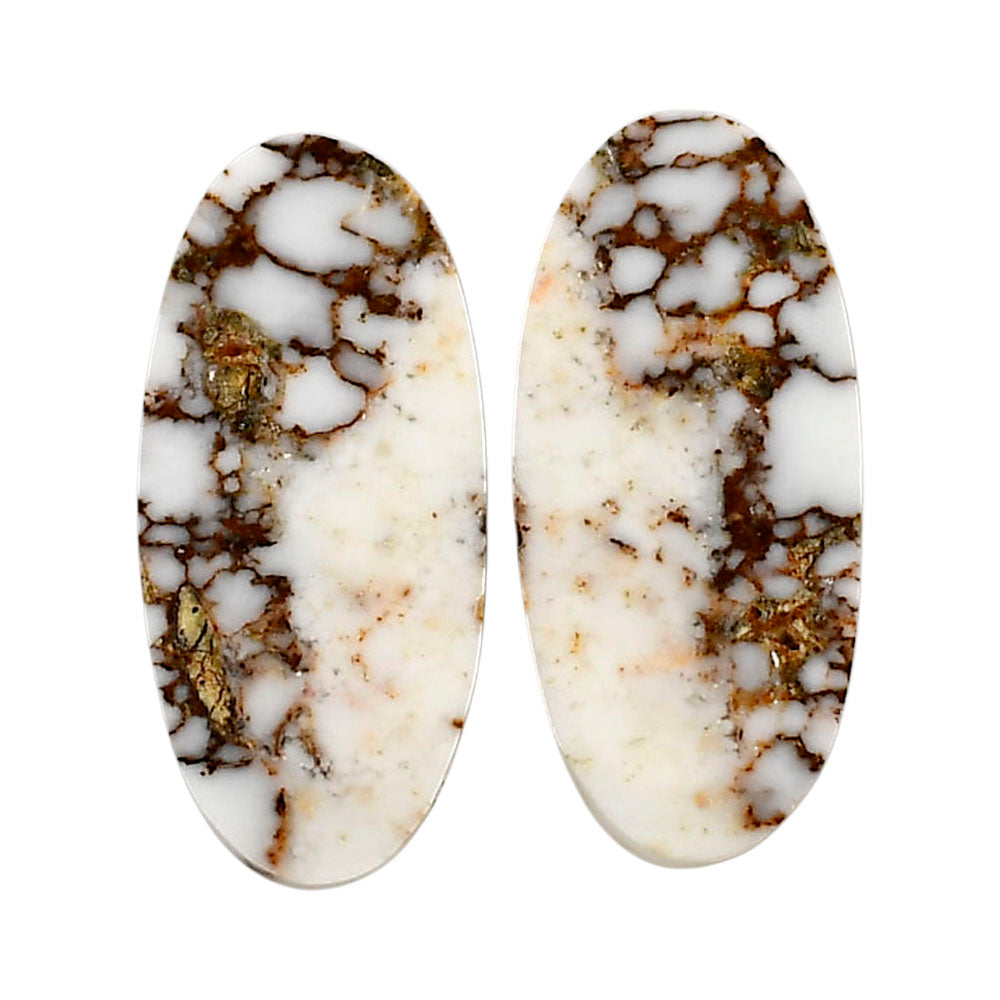 Wild Horse Jasper Pair 12x25.6x3.5 mm Oval Shape Polished Gemstone LS15-04750