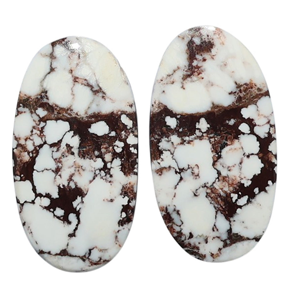 Wild Horse Jasper Pair 11.6x21.8x4 mm Oval Shape Polished Gemstone LS15-07515