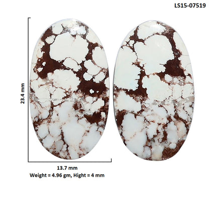 Wild Horse Jasper Pair 13.7x23.4x4 mm Oval Shape Polished Gemstone LS15-07519