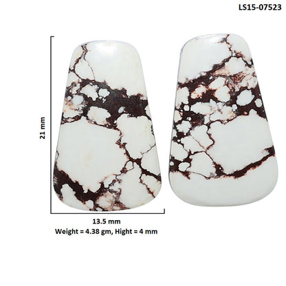Wild Horse Jasper Pair 13.5x21x4 mm Fancy Shape Polished Gemstone LS15-07523