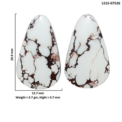 Wild Horse Jasper Pair 12.7x20.9x3.7 mm Pear Shape Polished Gemstone LS15-07526