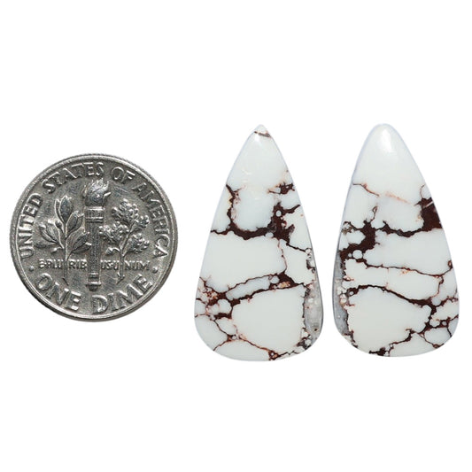 Wild Horse Jasper Pair 13.5x24.6x4 mm Pear Shape Polished Gemstone LS15-07527